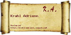 Krahl Adrienn névjegykártya